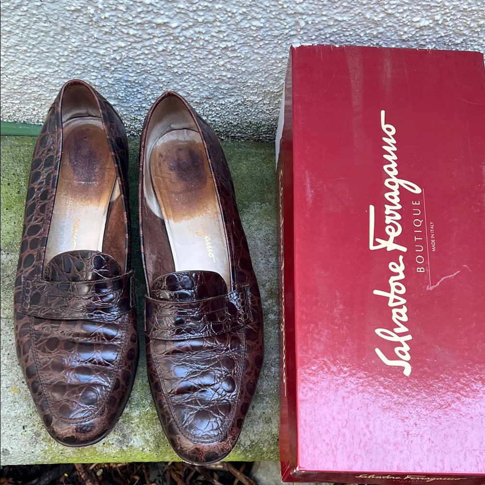 Salvatore Ferragamo Brown Loafers for Women